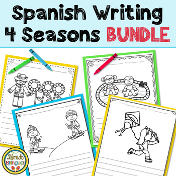 Preview of Spanish Writing 4 Seasons Bundle