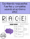 Escribiendo respuestas completas usando RACE_Race Strategy
