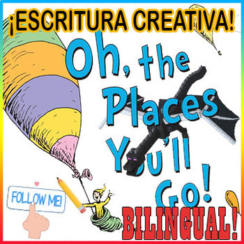 Preview of Escritura Creativa OH THE PLACES YOU'LL GO y MINECRAFT(Creative writing MASH-UP)