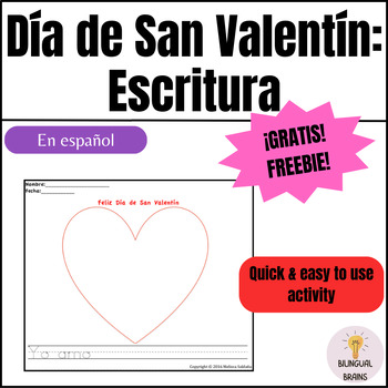 Preview of Escritura-Día de San Valentín