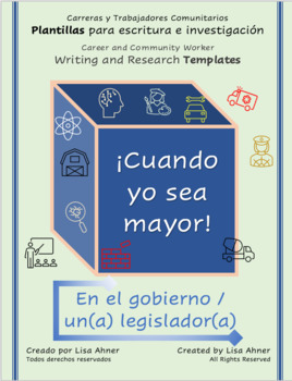 Preview of Escritura Guiada: Plantillas de Gobierno/Legislador-Spanish Government Templates