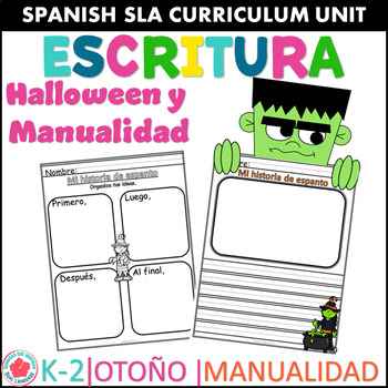 Preview of Escritura Halloween Writing and crafts for papers Manualidad