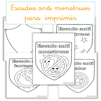 Preview of Escudos anti monstruos para  descargar e imprimir