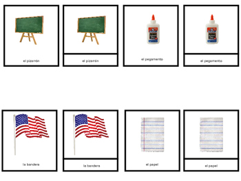 Preview of Escuela 2 Nomenclature Cards (3 Part Cards)