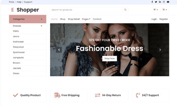 Preview of Eshopper – Bootstrap 4 E-commerce Website Template