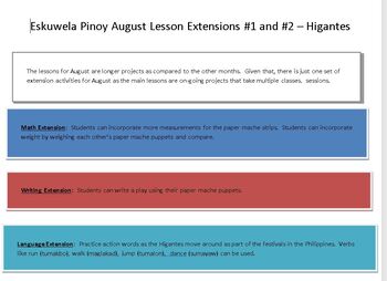 Preview of Eskwela Pinoy/Filipino Cultural Arts Curriculum lesson