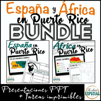 Preview of España y África en Puerto Rico - Bundle - Periodo de Colonización y Esclavitud