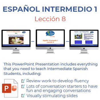 Preview of Español Intermedio 1 Lección 8 Lesson Plan and PowerPoint Presentation