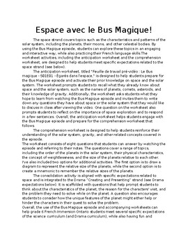 Preview of Espace avec le Bus Magique!