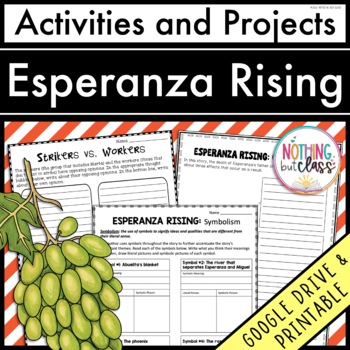 Preview of Esperanza Rising | Activities and Projects | Worksheets and Digital