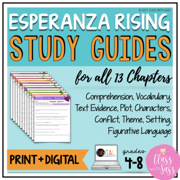Preview of Esperanza Rising | Chapter Study Guides
