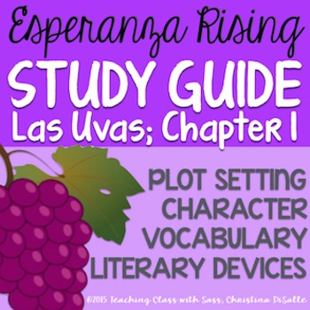 Preview of Esperanza Rising: Study Guide - Chapter 1 {Las Uvas}