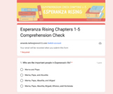 Esperanza Rising Comprehension Check Chapters 1-5