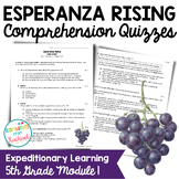 Esperanza Rising | Comprehension Quiz Packet | EL Module 1