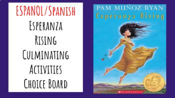 Preview of Esperanza Rising Culminating Choice Board Activities Project ESPANOL/SPANISH