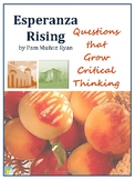 Esperanza Rising Comprehension Questions for Novel Study, 