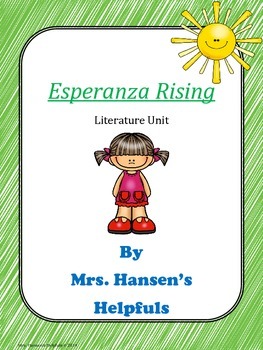 Preview of Esperanza Rising Literature Unit