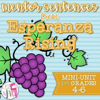 Preview of Esperanza Rising Mentor Sentences & Interactive Activities Mini-Unit (gr. 4-6)