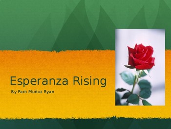 Preview of Esperanza Rising Novel Study