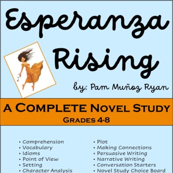 Preview of Esperanza Rising Novel/Book Study