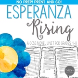 Esperanza Rising Novel Study Unit for Grades 4-8 Common Co