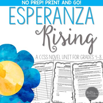 Preview of Esperanza Rising Novel Study Unit & Comprehension Activities
