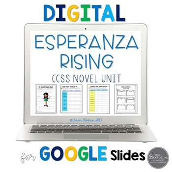 Preview of Digital Esperanza Rising Novel Study Unit