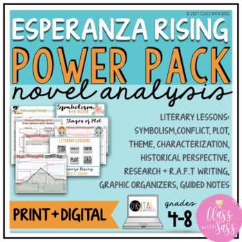 Preview of Esperanza Rising | Novel Analysis Activities | Power Pack