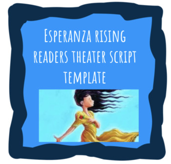 Preview of Esperanza Rising Reader's Theater Script Template