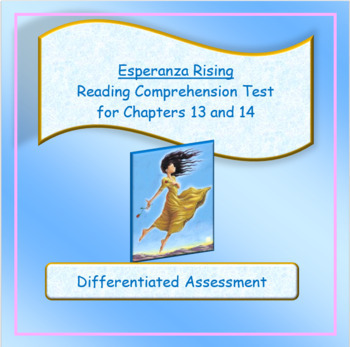 Preview of Esperanza Rising Reading Comprehension Test for Chapters 13 and 14