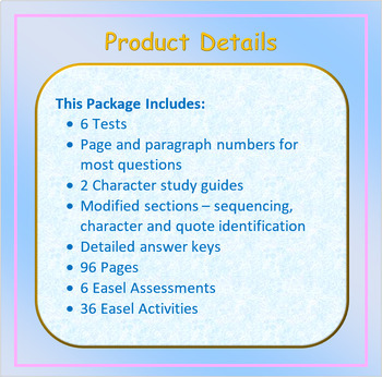 Esperanza Rising Reading Comprehension Tests ~ Differentiated Assessments