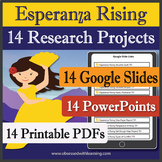 Esperanza Rising Activities, 14 Research Projects, PBL, Ru