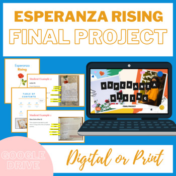 Preview of Esperanza Rising Scrapbook Project - Great for final assessments!