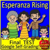 Esperanza Rising TEST Printable Copies and Self-Grading Go