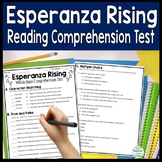 Esperanza Rising Test | 4 Page Esperanza Rising Quiz w Ans