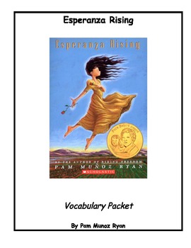 Preview of Esperanza Rising Vocabulary Student Packet for each chapter