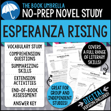 Esperanza Rising Novel Study - Distance Learning - Google Classroom compatible