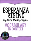 Esperanza Rising by Pam Munoz Ryan:  Using Vocabulary in Context
