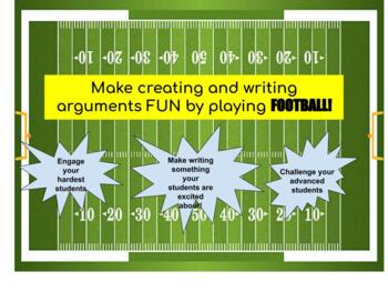 Preview of Essay/Argument Writing using the game of FOOTBALL!