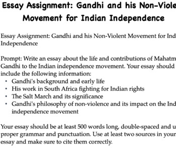 peace and non violence essay india