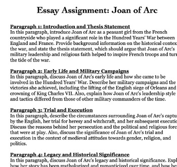 short essay on joan of arc