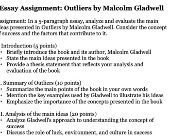 outliers essay prompts