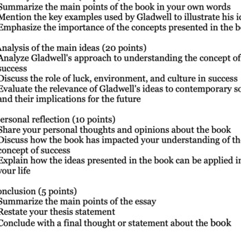 outliers essay prompts