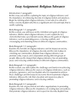 religious tolerance essay pdf