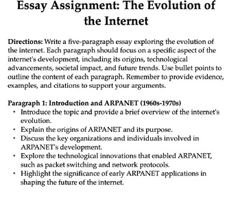 evolution of internet assignment