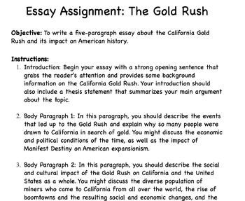 the gold rush essay