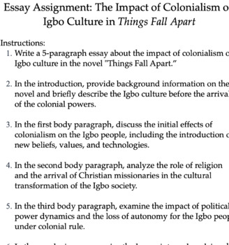 things fall apart igbo culture essay