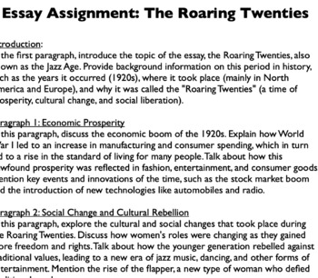 titles for roaring twenties essay