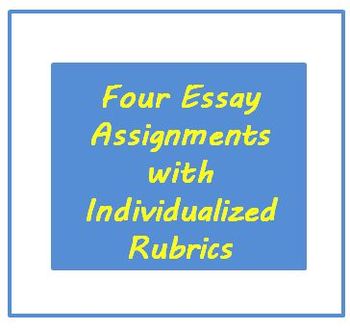 Preview of Essay Assignments Prompts and Rubrics for ESL Writing Adult or High School