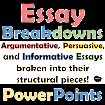 Preview of Essay Breakdown PowerPoints: Teach Introduction, Body, and Conclusion Paragraphs
